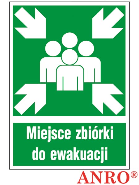 Znak ewakuacyjny Miejsce zbiórki do ewakuacji ZZ-18E