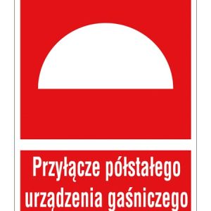 Znak ochrony PPOŻ Przyłącze półstałego urządzenia gaśniczego ZZ-19P