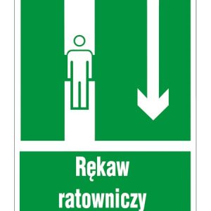Znak ewakuacyjny Rękaw ratowniczy ZZ-20E