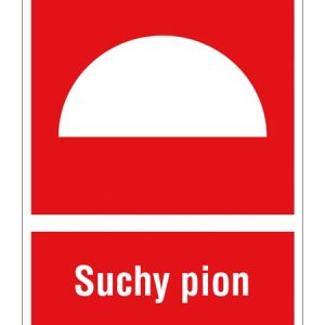 Znak ochrony PPOŻ Suchy pion ZZ-21P