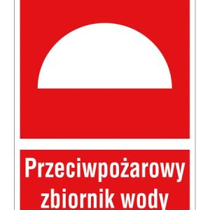 Znak ochrony PPOŻ Przeciwpożarowy zbiornik wody ZZ-22P