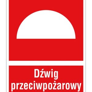 Znak ochrony PPOŻ Dźwig przeciwpożarow ZZ-24P