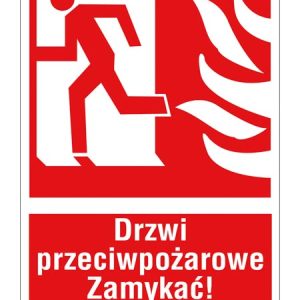 Znak ochrony PPOŻ Drzwi przeciwpożarowe ZZ-29P