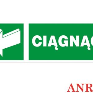 Znak ewakuacyjny Ciągnąć ZZ-36E
