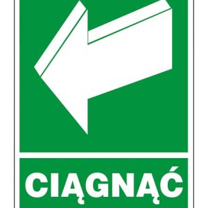 Znak ewakuacyjny Ciągnąć ZZ-39E