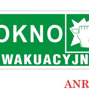 Znak ewakuacyjny Okno ewakuacyjne ZZ-41E