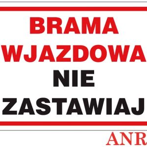 Znak ochrony PPOŻ Brama wjazdo ZZ-41P