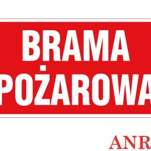 Znak ochrony PPOŻ Brama pożarowa ZZ-46P