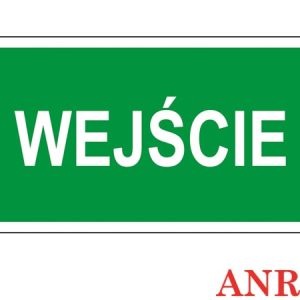 Znak ewakuacyjny Wejście ZZ-52E
