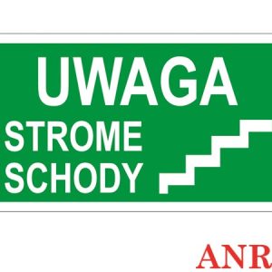 Znak ewakuacyjny Uwaga strome schody ZZ-53E
