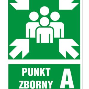 Znak ewakuacyjny Punkt zborny A ZZ-54E