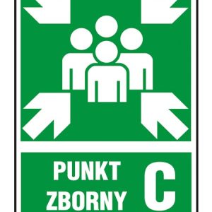 Znak ewakuacyjny Punkt zborny C ZZ-56E