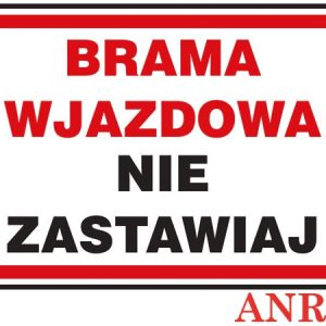 Znak ochrony ppoż. „Brama wjazdowa nie zastawiaj” Z-41P