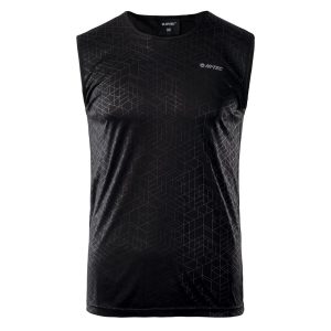 Męska koszulka bez rękawów ARDAM HI-TEC BLACK/NINE IRON/GREY GEOMETRIC PRINT TRENING