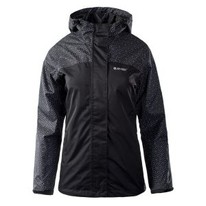 Damska Kurtka przejściowa LADY MONSA II HI-TEC BLACK/WHITE PRINT TURYSTYKA