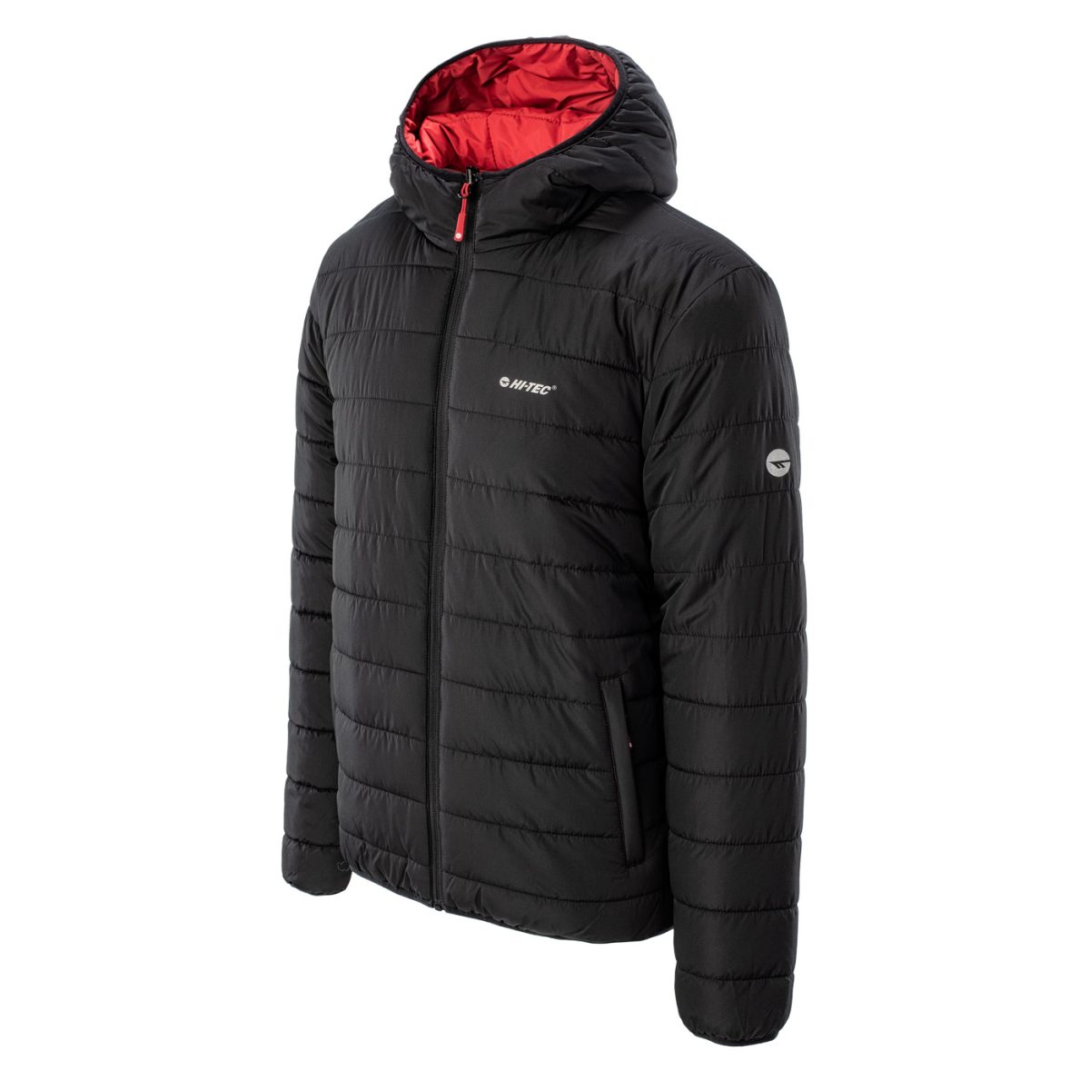 Męska Kurtka pikowana HAIMO HI-TEC BLACK/SALSA TURYSTYKA - obrazek 2