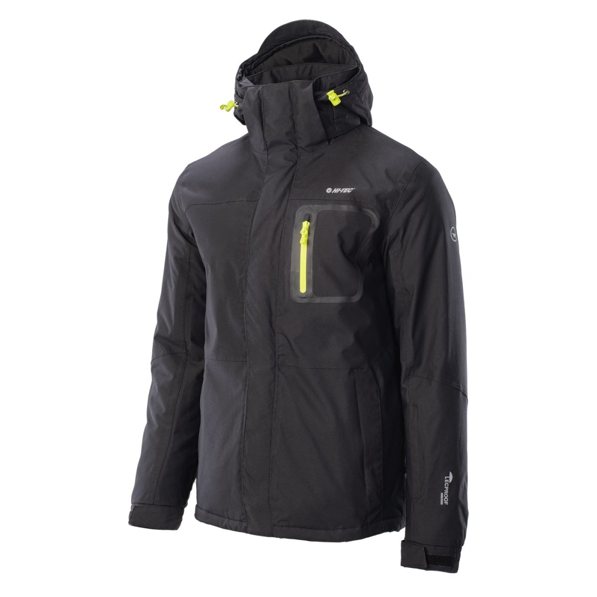 Męska Kurtka ocieplana BICCO II HI-TEC BLACK/YELLOW GREEN NARCIARSTWO - obrazek 2