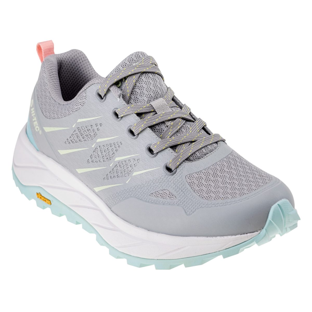 Damskie Buty HIMALCHI V WO'S HI-TEC LIGHT GREY/LIME GREEN/CORAL/MINT TURYSTYKA - obrazek 4