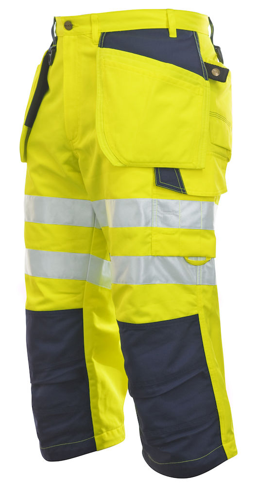 SPODNIE ¾ HV KLASA 2 6510 PROJOB YELLOW/ NAVY