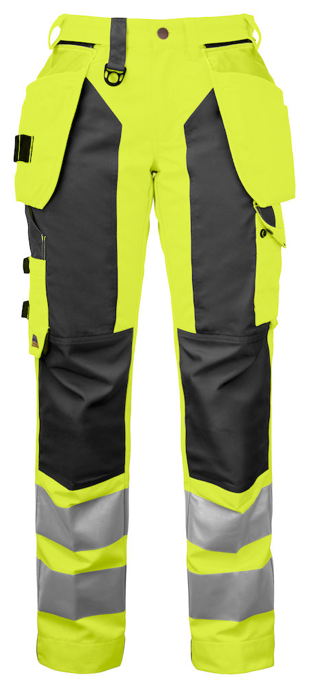 SPODNIE DO PASA EN ISO 20471 DAMSKIE 6519 PROJOB YELLOW/ BLACK