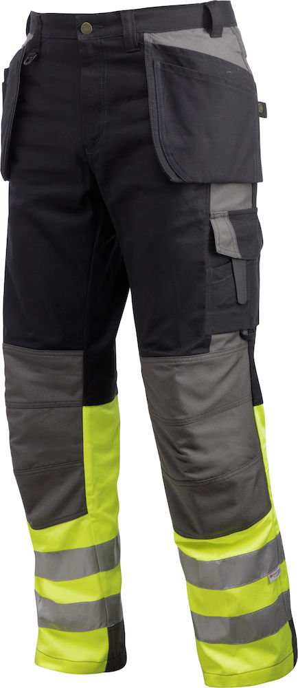 SPODNIE DO PASA HV EN ISO 20471 KLASA 1 6522 PROJOB YELLOW/ BLACK