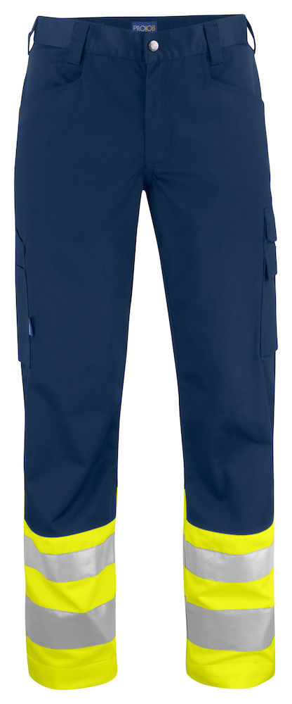 SPODNIE DO PASA EN ISO 20471 KLASA 1 6533 PROJOB YELLOW/ NAVY