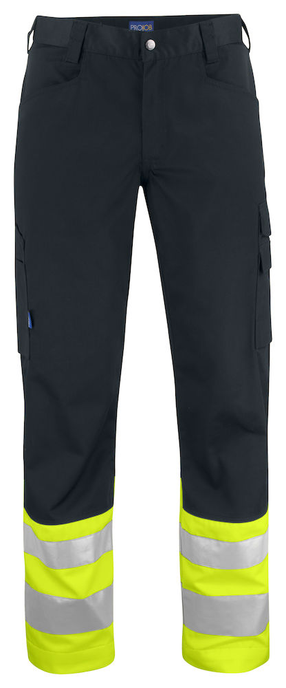 SPODNIE DO PASAEN ISO 20471 KLASA 1 6533 PROJOB YELLOW/ BLACK