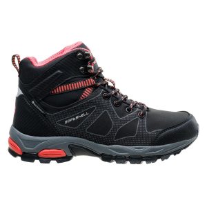 Damskie Buty FUMIKO MID WP WO'S HI-TEC BLACK/HOT CORAL TURYSTYKA