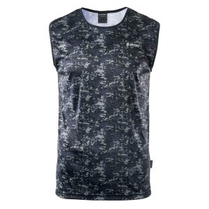Męska koszulka bez rękawów TADMOR II HI-TEC GREY PIXEL CAMO PRINT CASUAL