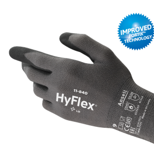 REKAWICE ANSELL HyFlex® 11-840 POWLECZONE PIANKĄ NITRYLOWĄ WIELOFUNKCYJNE